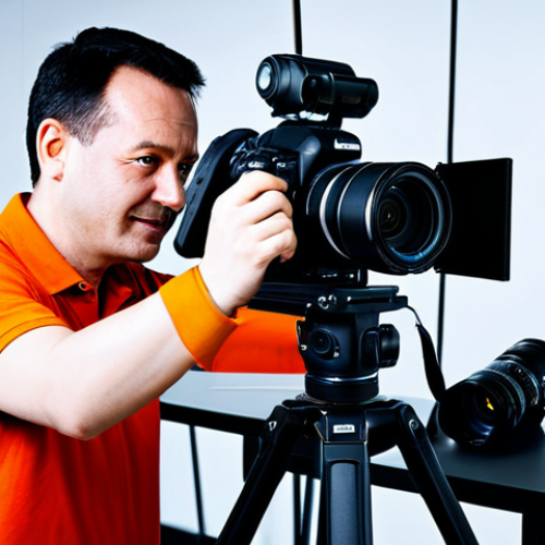 Stock Photographer**

A fully clothed, professional stock photographer in their studio, adjusting lighting equipment, surrounded by cameras and lenses, appropriate attire, safe for work, perfect anatomy, natural proportions, family-friendly, well-formed hands, proper finger count, clean and organized environment.

**